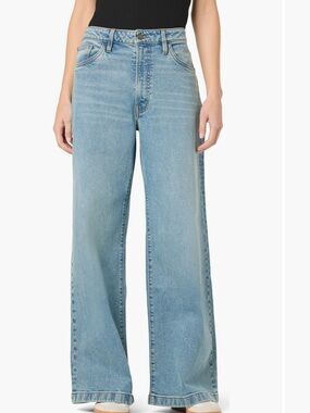 Hudson Jolene Jeans Light Blue High-Rise Wide-Leg Denim